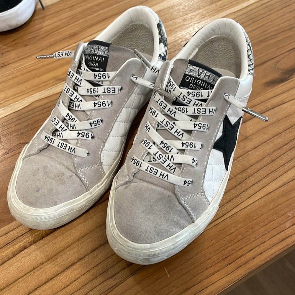 Vintage Havana Gray and White Sneakers